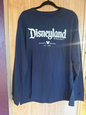 Disneyland Resort Authentic Original Est 1955 Long Sleeve Shirt Navy Blue XXL