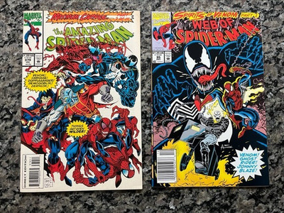 Amazing Spider-Man #379 & Web Of Spider-Man #95 Newsstands Venom