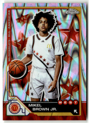 2025 Topps McDonald's All American No. 9 Mikel Brown Jr. Raywave