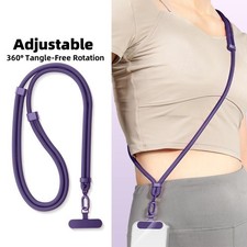 Universal Phone Lanyard with Clip Upgraded Anti-drop 360 Rotation Adjustable Ne