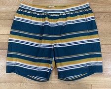 Duluth Trading Co. Mens Bathing Suit Swim Trunks Sz 2XL W42 MultiColor Stripe