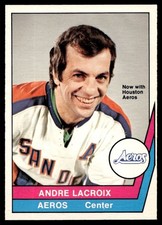 1977-78 O-Pee-Chee WHA VTG Hockey Andre Lacroix Houston Aeros #30