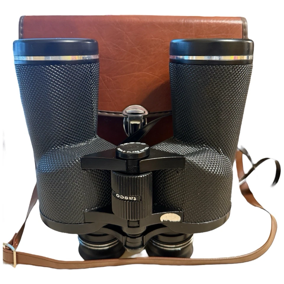 Tasco World Class Binoculars 450z Zip 10x50 Wide Angle With Leather Case Vintage - Image 2 of 3
