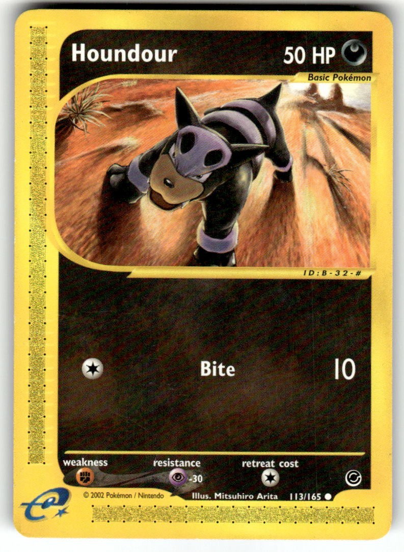 Pokemon Expedition Houndour 113/165 NEAR MINT