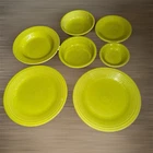 Fiesta Ware LEMONGRASS 7 Piece Place Setting Retired Fiestaware