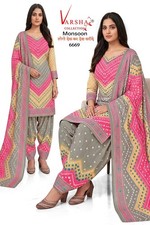 Punjabi Indian Synthethic Leon Printed Shalwar Kameez Suit Pakistani Ethnic Leon