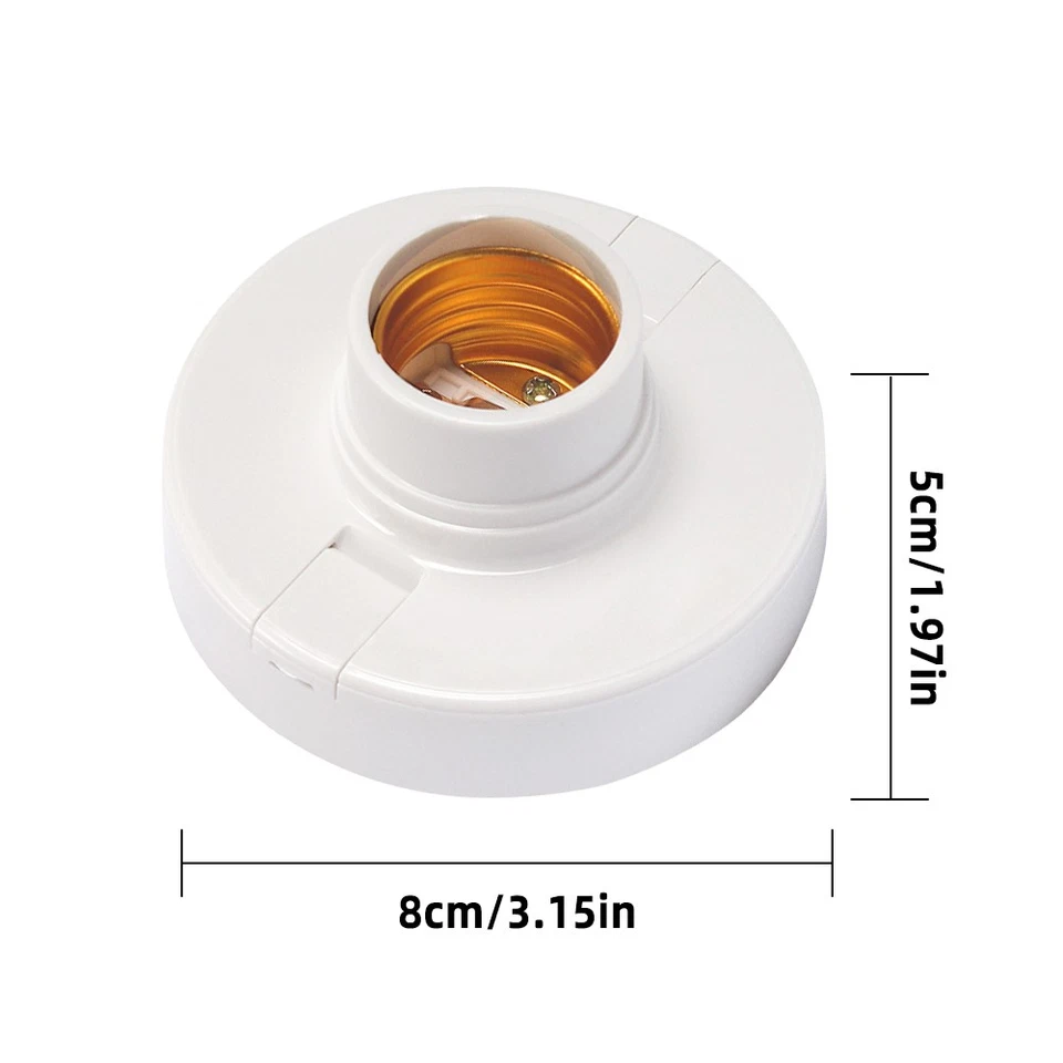 E27 LED Lamp Screw Base Round Bulb Holder Converter Light Bulb Base Adapter LOT - Image 3 of 4