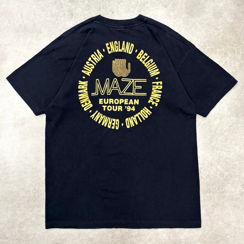 Maze Frankie Beverly European Tour Shirt M RARE 1990s vintage concert t-shirt, vintage, single stitch, B+ condition