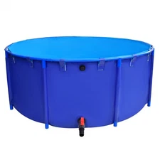 Pool Above Ground Canvas Fish Pond Circular Thickening Pool Large Collapsible