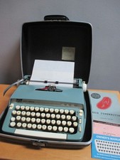 Vintage Blue Smith Corona Super Sterling Works Great A