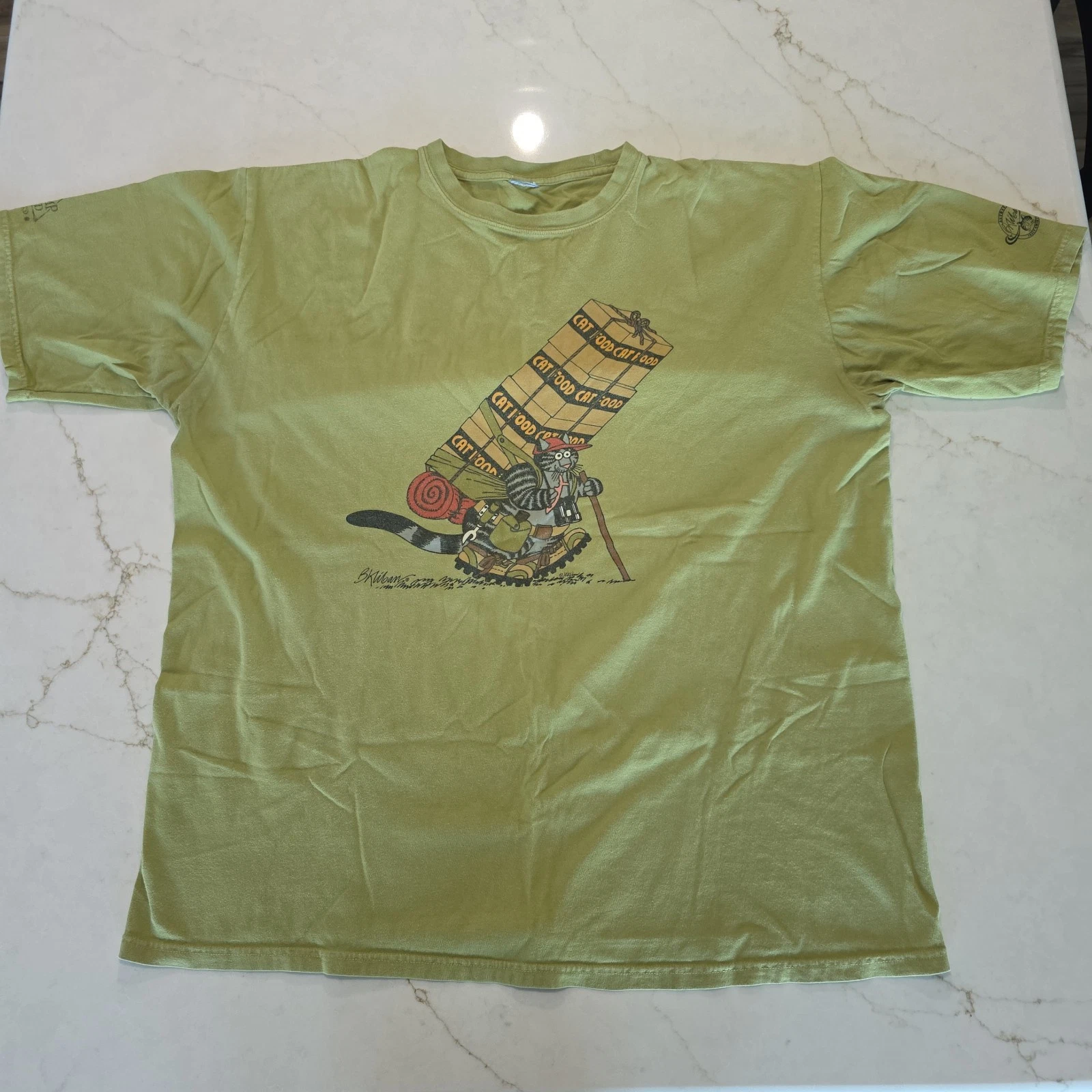 VTG B Kliban cat shirt Hiking Cat Food Hemp Dyed See Description
Opens in a new window or tab