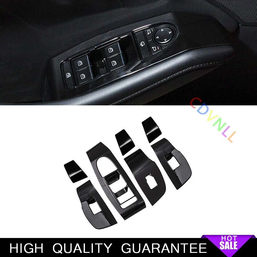Window Lock Lift Panel Frame Trim Fit For Mazda 3 Axela 2020-2021 Bright Black