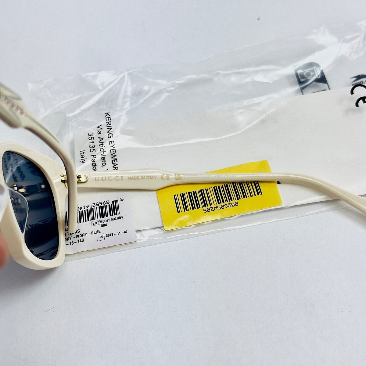 Gucci GG1299S 004 Cat Eye Sunglasses - Ivory with Stones/Blue Gucci GG1299S 004 Sunglasses Ivory with | Mercari main image 3