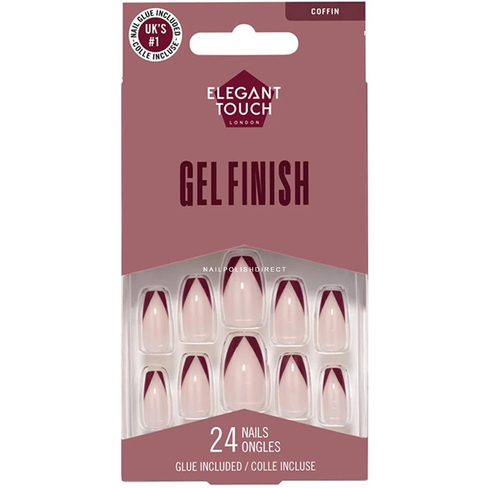 Elegant Touch Long Wearing Gel Finish False Nails Heated Tips (OA4023004)