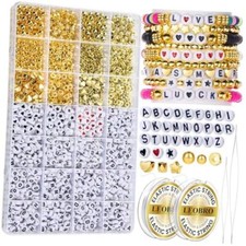 Letter Beads for Bracelets Making Kit, Letter Beads, Alphabet Bead Friendship