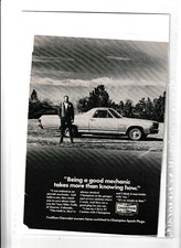 Original 1972 Champion Spark Plugs Magazine A...