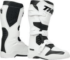 Stivali Moto Cross THOR Blitz XR 2024 Bianchi Neri Offroad Gomma Adulto Enduro