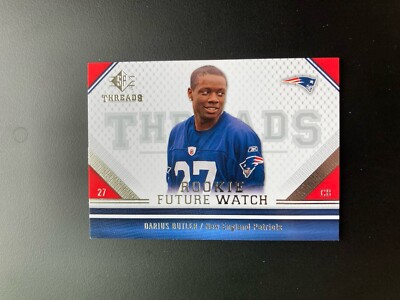 2009 SP Threads Rookie Future Watch Darius Butler #124 Rookie RC Patriots 