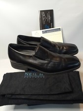 Neil M ROCHESTER Slip On Shoes Black Calfskin Leather USA MADE In Box Mens 15 B