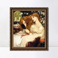 Framed Canvas Art Lady-Lilith by Dante Gabriel Rossetti Wall Art 16"x18"