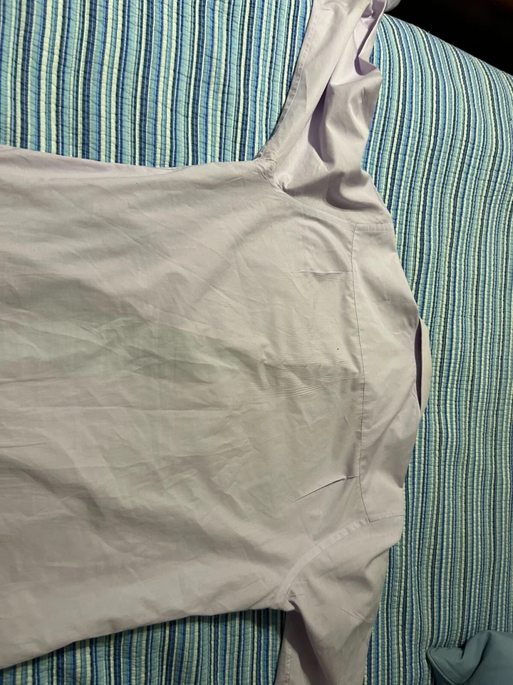 Camisa de vestir ajustada púrpura talla 15 de Marquis Signature con botones de la firma para hombre Foto 3 de 3