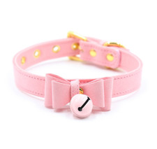 PU Leather Neckcollar Adjustable Fashion butterfly bell Neck Collar