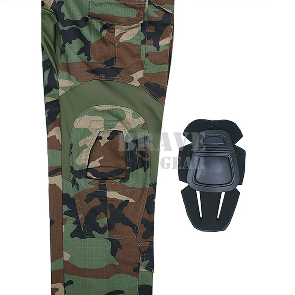 Pantalones de Combate Emerson BDU Pantalones Uniforme de Asalto Táctico + Rodilleras Foto 4 de 4