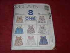 McCALL'S 8250 - GIRLS SUPER CUTE 8 STYLE SUNDRESS PANTIES PATTERN SM-LG