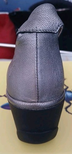 Sandalias de cuña FLY LONDON metálicas plateadas BORGOGNA de cuero con plataforma Reino Unido 5 - Imagen 12 de 22