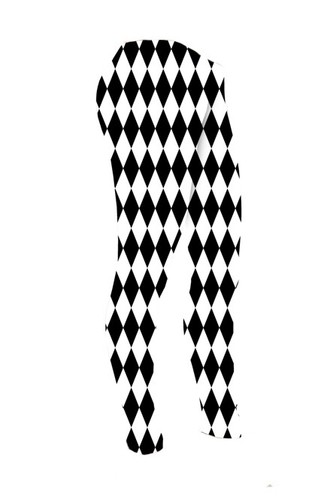 Girls Diamond Jumpsuit Harlequin Clown Print Leggings Size 5-12 Halloween - Picture 3 of 3