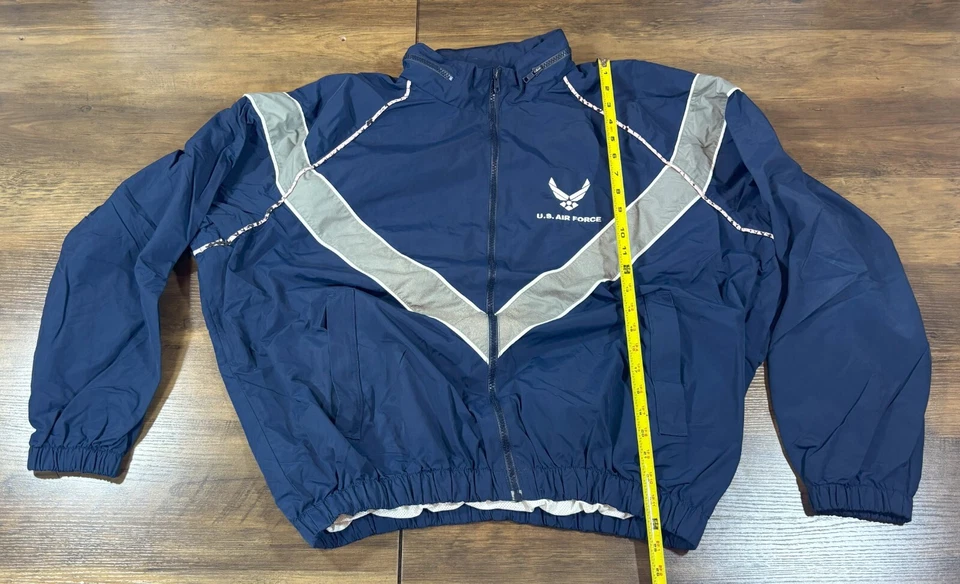 Chaqueta cortavientos vintage de la Fuerza Aérea Skillcraft para hombre grande azul transpirable Foto 4 de 4