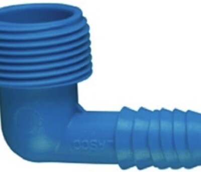 5x Lasco Fittings Blue Twister 1/2'' Elbow - Double Helix FIPT Irrigation DIY KIT