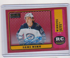 2018 2018-19 O-PEE-CHEE PLATINUM SAMI NIKU ROOKIE RETRO RED RAINBOW AUTO 94 JETS