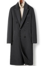 Double-Breasted Wool  Cashmere overcoat men