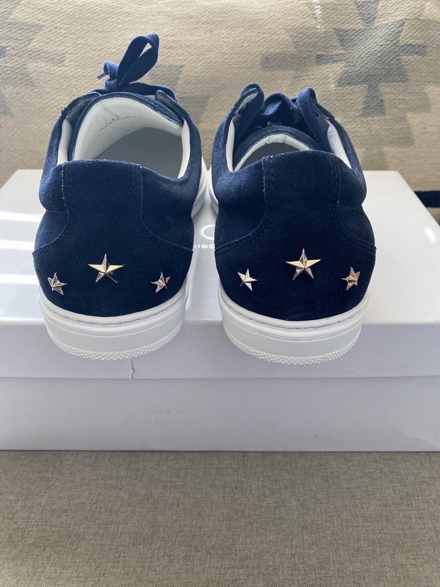 Jimmy Choo cash sneakers Studded Stars fine suede blue navy