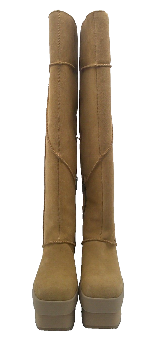 UGG NEW HEIGHTS PLATFORM EXTRA WOMEN BOOTS CHESTNUT US 5.5