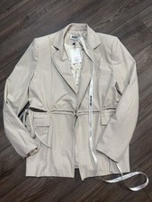 Mistress Rocks Power Play Blazer Jacket Beige S House of CB Sister Brand NWT