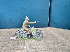 George  s Moncke: Rare French Infantryman On Motorcycle. 60mm Scale. c1920s