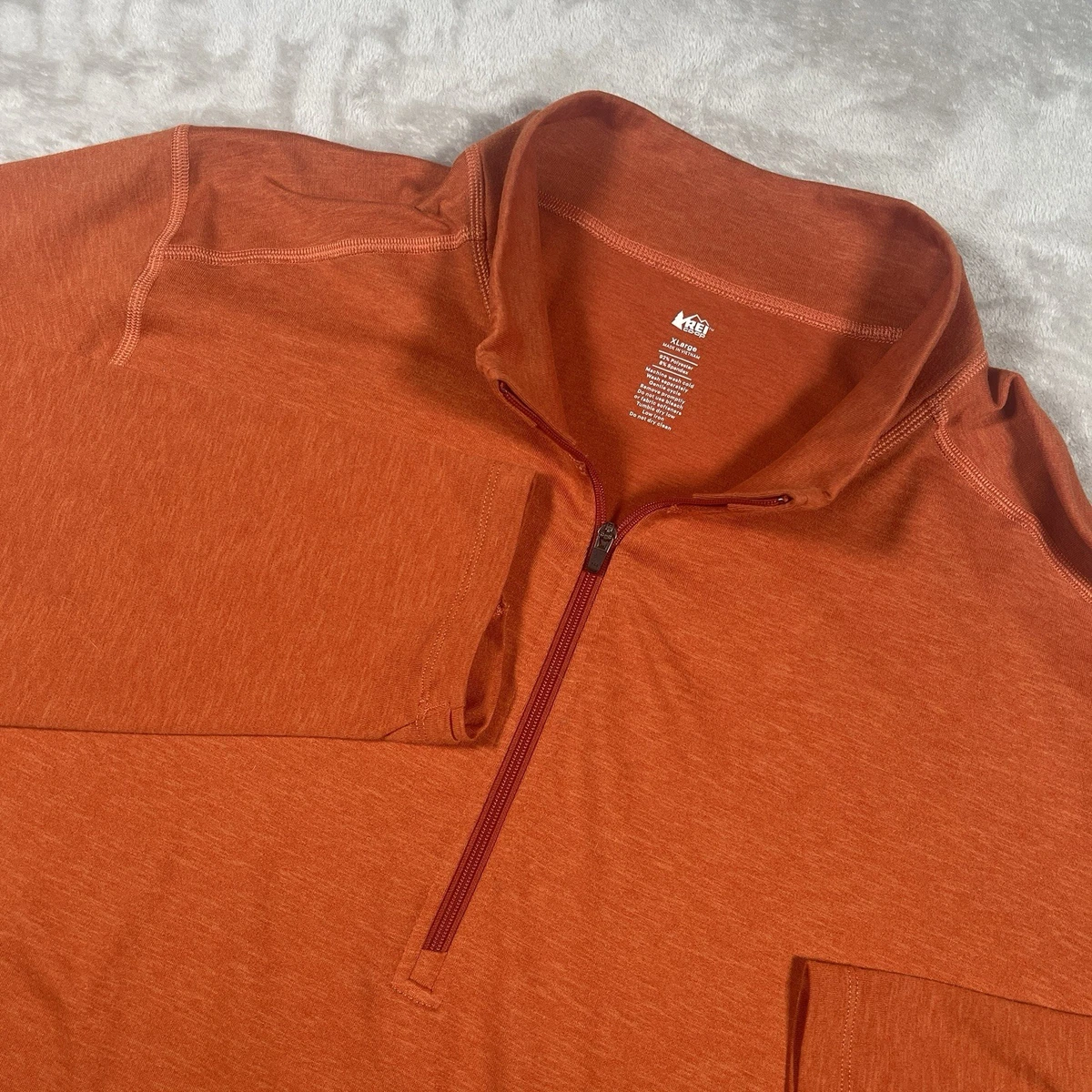 Grande Veste Polaire REI Homme - Orange - Polartec - Taille L - Randonnée - Vintage