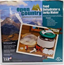 Open Country Adventure Campware 4-Tray Food Dehydrator + Jerky Gun Open Box