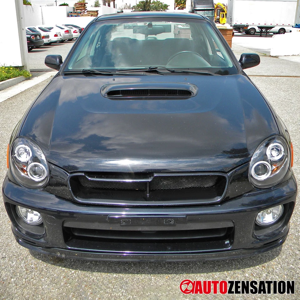 Fit 2002-2003 Subaru Impreza WRX Black LED Halo Projector Headlights Left+Right Foto 2 de 4