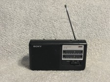 Sony ICF-38 Portable AM/FM 2 Band Radio TESTED WORKS AC CABLE or Battery