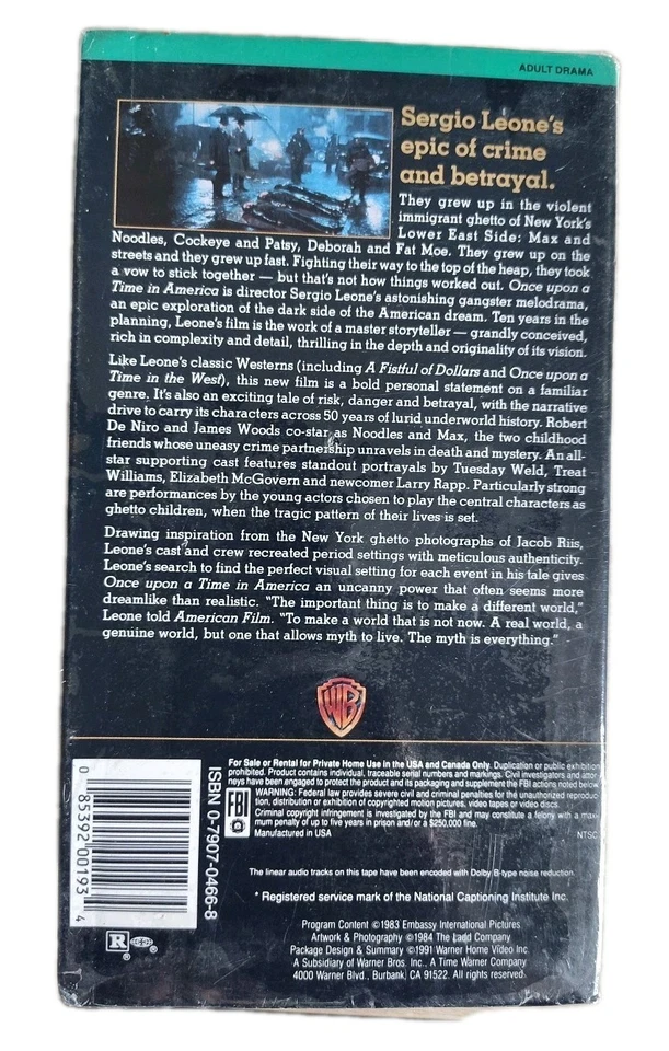Once Upon a Time in America (VHS) - Image 2 of 2