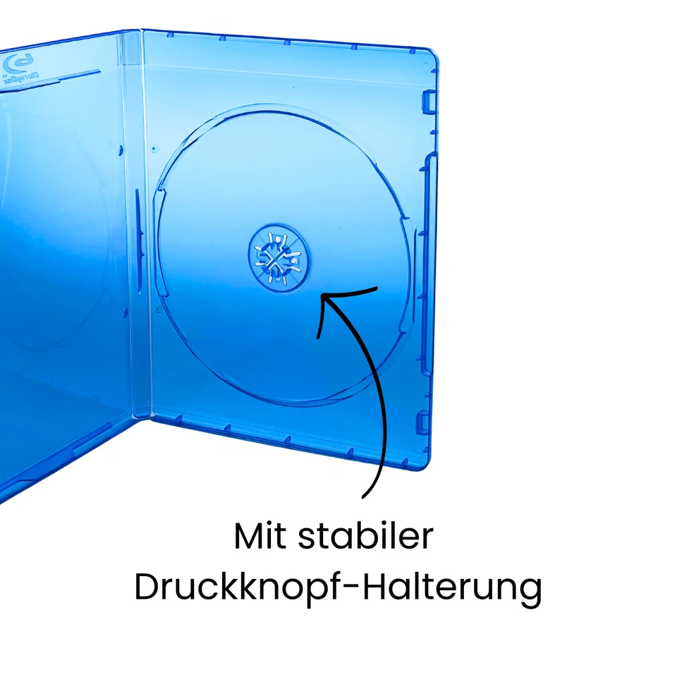 1-100 Blu-ray Hüllen Box 7mm 11mm 14mm für 1 / 2 / 3 / 4 / 6 BD / CD / DVD blau - Bild 4 von 4