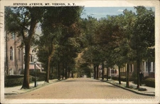 Mount Vernon, NY New York Stevens Avenue Tichnor 1930 Antique Vintage Postcard