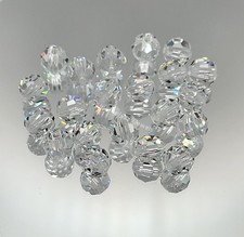 12pc Swarovski Strass Crystal Clear 6mm Faceted Round 8502 Beads; Vintage; RARE