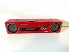 Panasonic F3 Ambience Boombox Cassette Recorder Red Retro Radio - Cassette Works