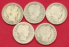 Barber Half Dollar Lot 1903 O, 1906 O, 1907 O, 1908 S, 1912 D