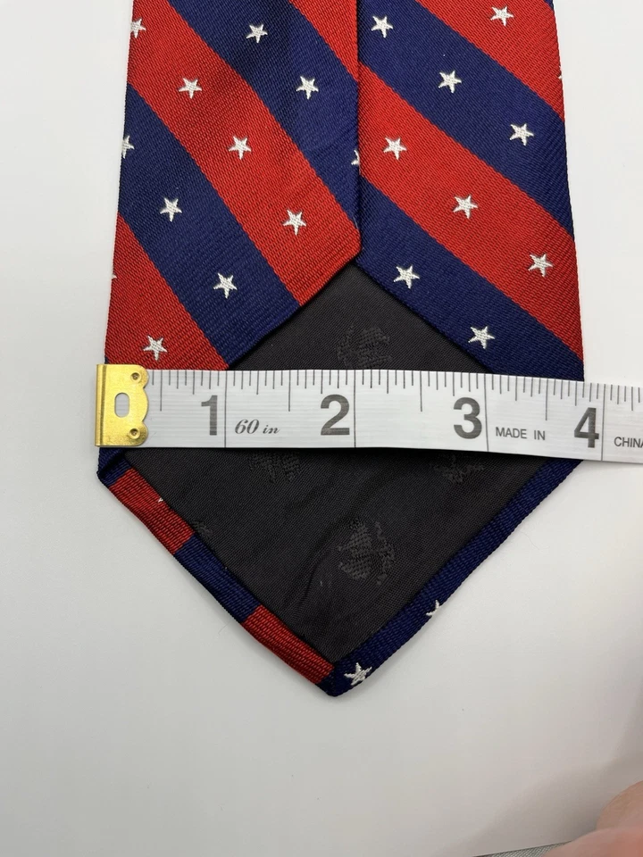 Brooks Brothers Makers USA Made Silk Stars & Stripes Mens Necktie Tie - Image 3 of 3