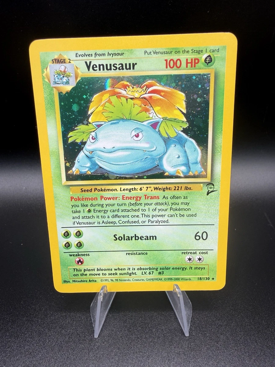 Venusaur Pokémon TCG Holo Rare Base Set 2 Individual Collectible